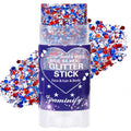 Red White Blue Glitter Stick - Patriotic Face & Body