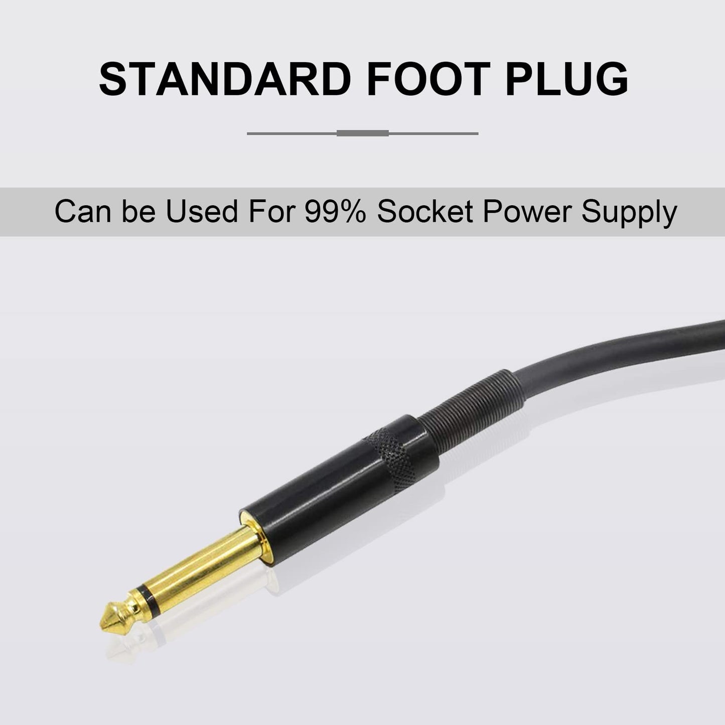 Anghie Tattoo Foot Pedal - Premium Tattoo Machine Pedal Switch 360 Degree Round Stainless Steel Foot Pedal with 6.5ft Silicon Soft Wire for Tattoo Machine Power Supply