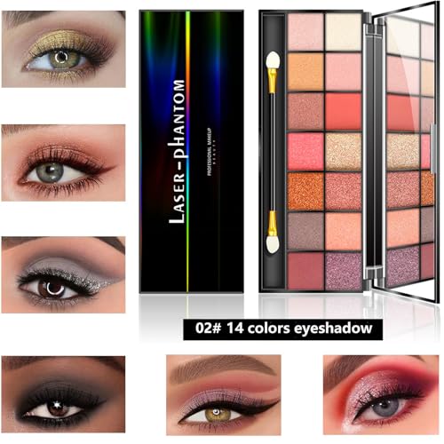 Coliusa All-in-One Makeup Kit for Women Set1 with Eyeshadow, Foundation, Lip Gloss & Brushes