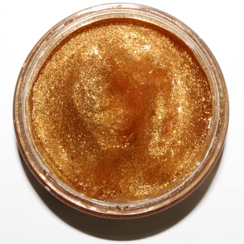 Gold Face, Body Glitter Gel: for Women & Girls | Biodegradable Glitter Body Shimmer | Fine Glitter in Aloe Vera Gel Base with Essential Oil | Body Makeup by Ruth Paul Skin 2oz