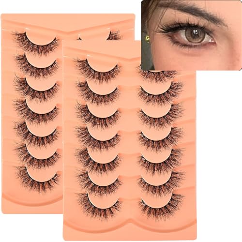 7-Pair Dramatic Fluffy False Eyelashes 9-16mm Volume