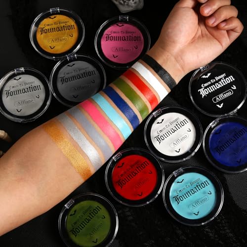 Grey Face Paint Foundation - Washable, Non-Toxic Makeup for Halloween & Cosplay
