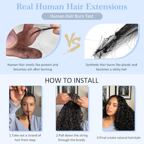 Human Hair Crochet Braids 22" Blonde 27# Pre-Separated Knotless