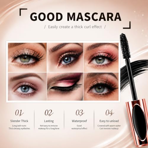 4D Silk Fiber Mascara Waterproof Volumizing Lash (2 Pack)