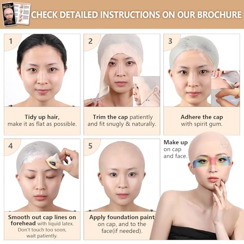 Bald Cap Makeup Kit with Greasepaint & Latex