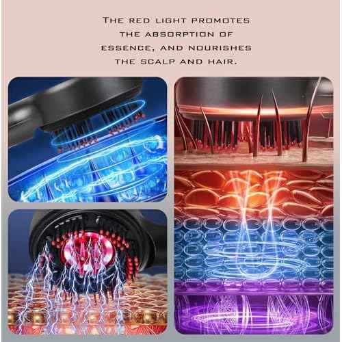 3-in-1 Hair Scalp Massager Comb - Rechargeable Cordless Portable Scalp Care Brush with Essential Oil Applicator, Gentle Scratching & Kneading Massage for Hair & Scalp Nourishment, Fit for Men & Women