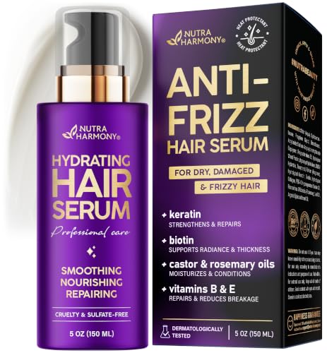 Hydrating Hair Serum for Dry & Frizzy Hair – Anti-Frizz Leave-In Treatment 5 oz