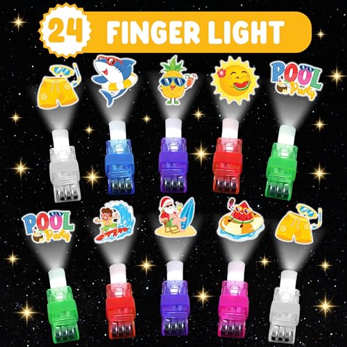 72 Piece Glow Party Set - LED Finger Lights & Luminous Tattoos
