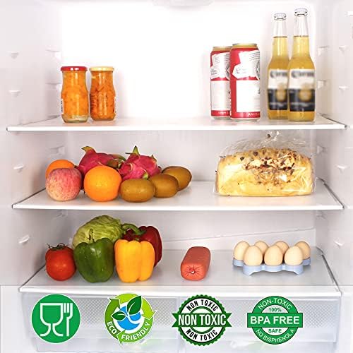 Refrigerator Liners, Fridge Mats, Washable Oil-Proof Fridge Pads Shelves Drawer Cabinet Liners, 17.5 Inches x 20 FT, Refrigerator Mats for Shelves (17.5 Inches x 20 FT)… Clear