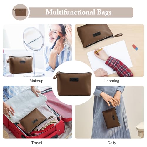 MAANGE Small PU Leather Makeup Bag for Travel & Purse