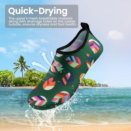 SEEKWAY Water Shoes Women Men Adult Quick-Dry Aqua Socks Barefoot Non Slip for Beach Swim River Pool Lake surf Black SK002(U)