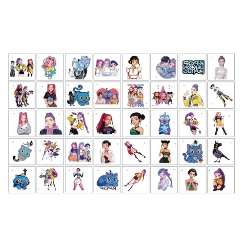 40pcs Cartoon Temporary Tattoos for Kids