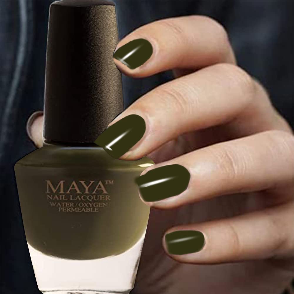 MAYA Halal Breathable Quick Dry Nail Polish, Vegan and Cruelty Free, Oxygen & Water Permeable Nail Art, Non Toxic Gentle On Nails, Made in The USA,