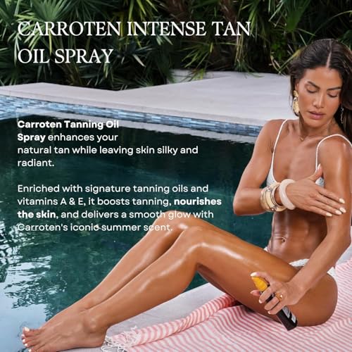 Carroten Tanning Oil Spray 6.7 oz Deep Sunbathing Moisturizing Sun Oil