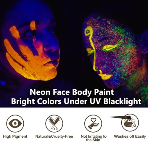 Go Ho Neon Purple UV Blacklight Face Paint 70ml