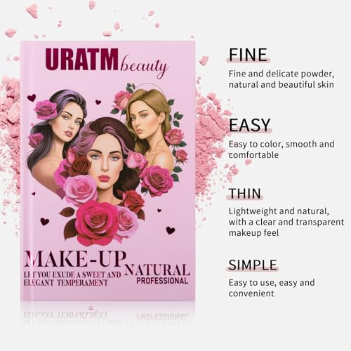 RoseFlower 24 Color Eyeshadow Palette with Blush & Highlighter