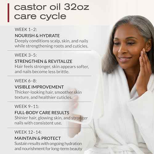 Ella & Eden Organic Castor Oil ? Cold-Pressed Hexane-Free Unrefined - For Hair Growth, Skin and Face - USDA Certified & 100% Pure - 32 fl oz