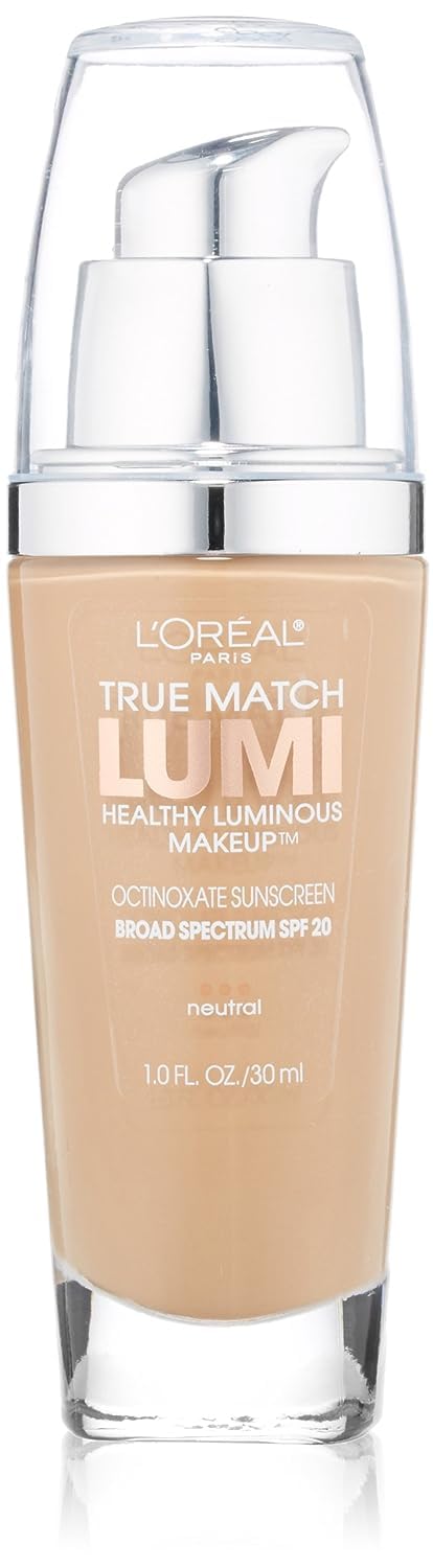 L'Oreal Paris True Match Lumi Healthy Luminous Makeup, N4 Buff Beige, 1 fl; oz.