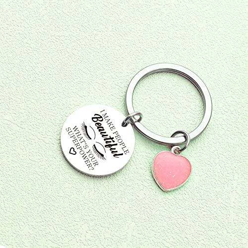 ZNOSVEI Lashes Keychain Lashes Girl Gift Eyelashes Artist Keychain Beautician Gift Makeup Lover Gift, Lashes Keychain, Standard