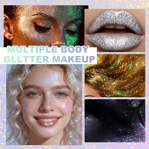 Roll-On Body Glitter Gel - Sparkle Makeup for Face & Body