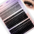DIY Lash Clusters with Spikes Bottom Eyelash Clusters Spike Manga Individual Lashes Clusters Natural Look Eyelash Clusters Bottom Lashes Wispy Cluster Eyelash Extensions(80+100,12-18mm,0.07D)