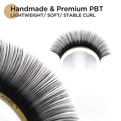 LASHVIEW Faux Eyelash Extensions Volume Fan for Professional Salon UseThickness 0.05mm Soft D Curl Length 8-15mm mixed Semi-Permanent Individual Silk Lashes