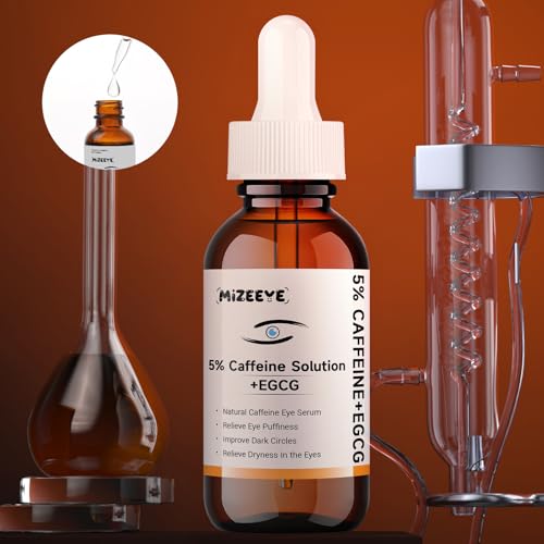 Caffeine Solution 5% + EGCG For Face, 30ML 2 PCS Moisturizing Caffeine Eye Serum For Dark Circles & Puffiness, Anti-aging Caffeine Serum.