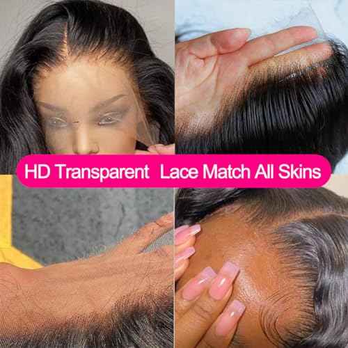 Worldnewhair 13X6 Lace Front Wigs Body Wave Human Hair 24 Inch - 200% Density Glueless Wigs Human Hair 13x6 Lace Frontal Wigs For Black Women