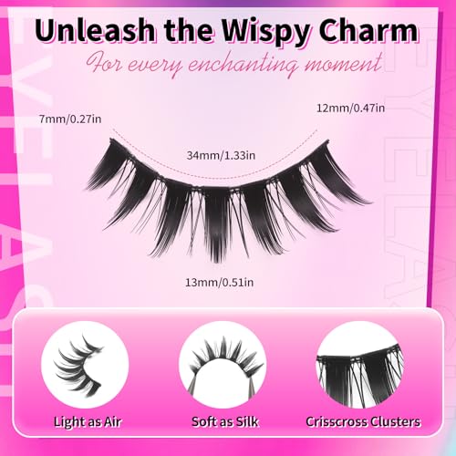 5 Pairs Anime Manga False Eyelashes - Dramatic Volume & Curl