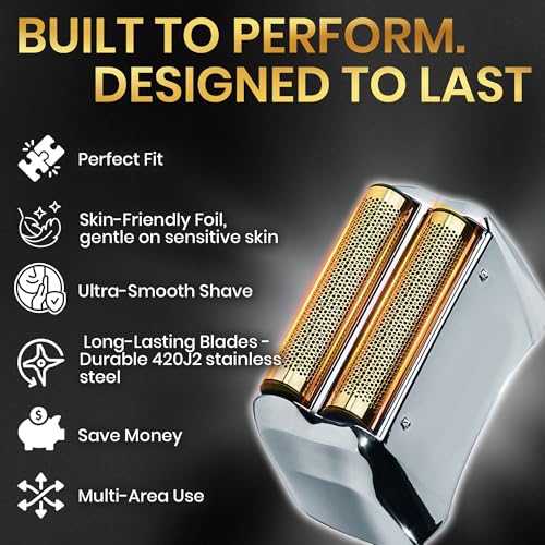 3 Pack for Shaver Foil TS-1 TS-2, Pro Shaver Replacement and Cutters Compatible with Andis ProFoil Lithium foil Shaver, Replacement Blades and Foil