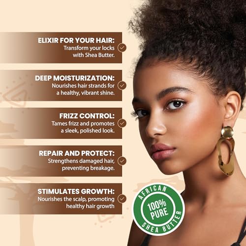 Plant Guru Raw African Shea Butter 32 oz. (2 Pack) Bulk 100% Pure Natural Unrefined IVORY - Ideal Moisturizer For Dry Skin, Body, Face And Hair Growth. Great For DIY Soap and Lip balm Making.