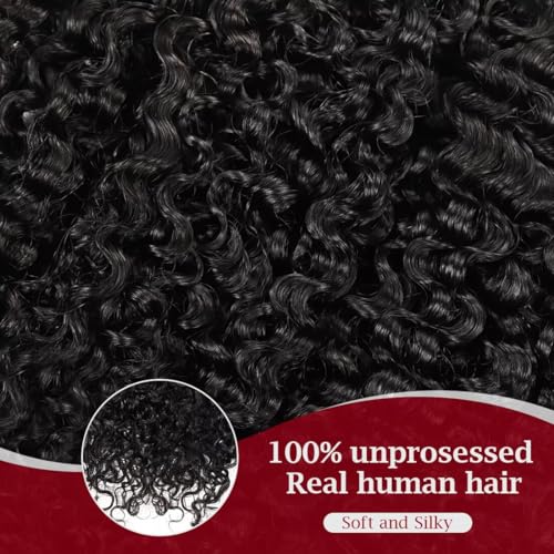 Miracle Invisible Knots 20 Inch Feather Crochet Hair - 100% Human Hair for Natural Curly Styles