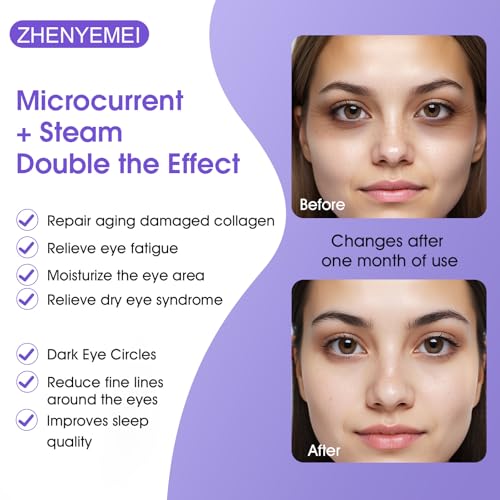 7Packs Microcurrent Heated Eye Mask for Dry Eye, Stree Relief Sleep Steam Eye Masks Disposable Self Heating for Warm Compress Dark Circles Puffiness Fatigue Travel Essentials Gift for Women Men