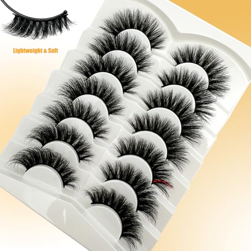 loladook 18mm Cat Eye Mink Lashes - 3D Full Strip Fluffy Eyelashes
