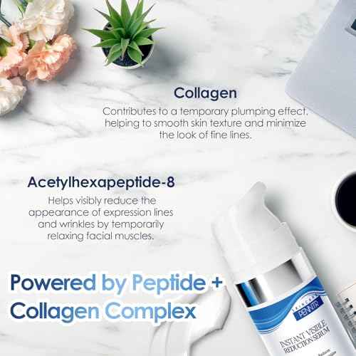 Instant Visible Reduction Serum- Reduces Under-Eye Bags & Wrinkles, Powered by Pepitide and Collagen, Anti-Aging Cream for Fine Lines (0.17 Fl.OZ)
