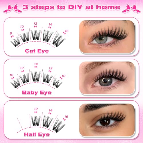 D Curl Wispy Lash Clusters – DIY Eyelash Extensions 8-16mm