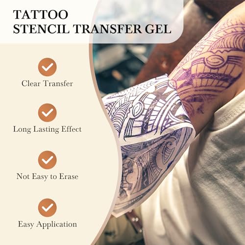 Pjordo Tattoo Stencil Transfer Gel - Non-Toxic for Artists