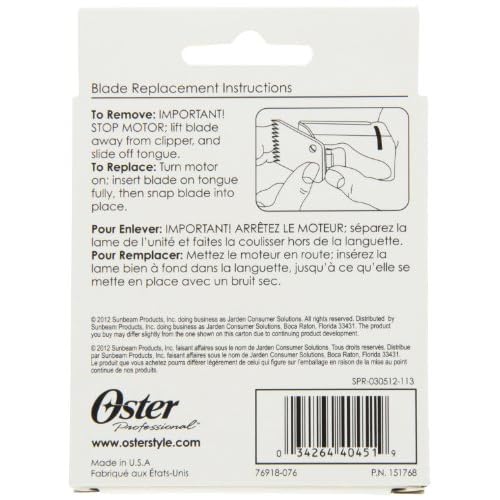 Oster Professional 76918-076 Replacement Blade for Classic 76/Star-Teq/Power-Teq Clippers, Size #1A 1/8" (3.2 mm)