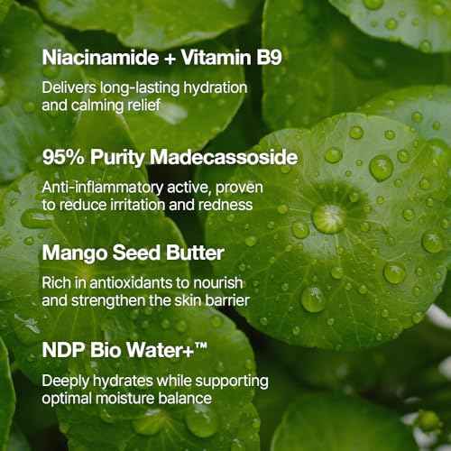 NDP Vitamin B9 Tone-up Cream, Silicone Free Face Primer for Pore Minimizing, 95% Pure Cica Extract, Breathable Skin Formula, Glass Skin & Lightweight, V-Cream Clean K-Beauty (65ml / 2.19 Fl Oz)