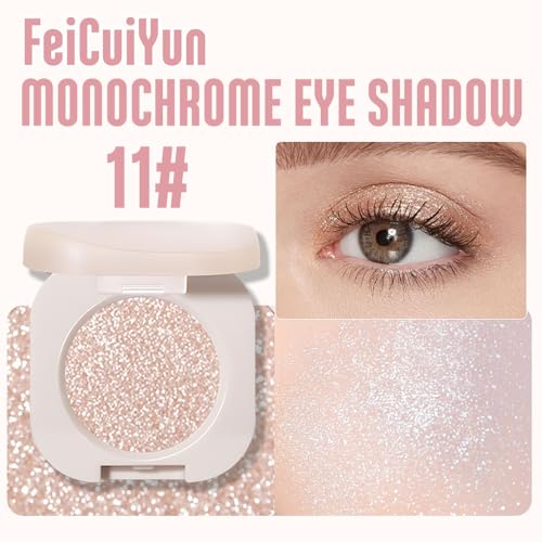 FeiCuiYun Glitter Eyeshadow Palette - 11 Pigmented Colors
