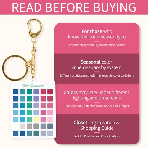 Seasons Color Analysis Swatch Keychain | Personal Styling Palette