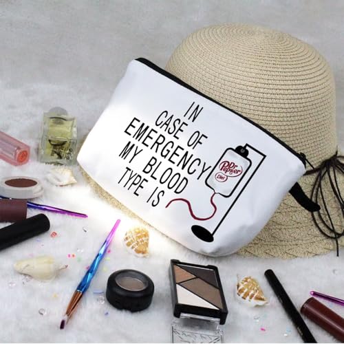 Small Makeup Bag Organizer with Metal Zipper - Travel Cosmetic Pouch