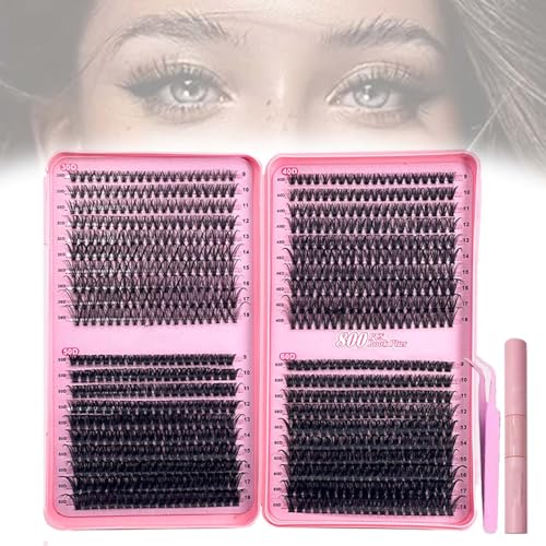 DIY Lash Extension Kit 800PCS 9-18mm 30D-60D Individual Lashes