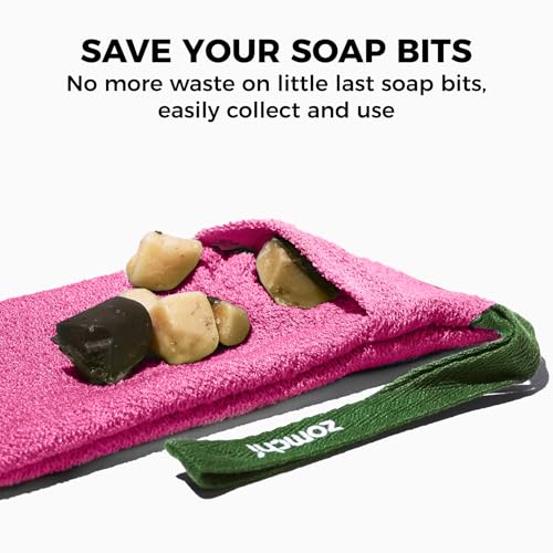 ZOMCHI Soap Savers Bags for Bar Soap, 2-Pack Exfoliating Pouches