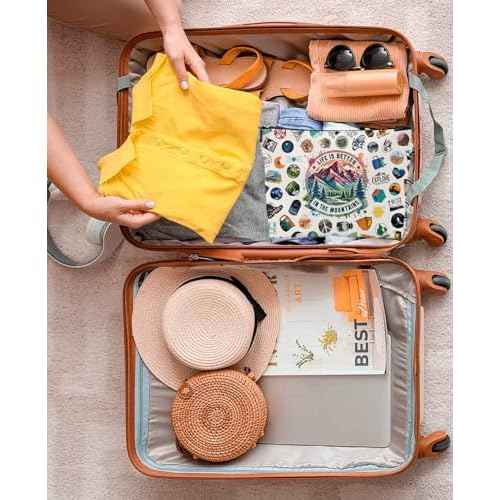 Hiking Gifts for Women, Hiking Gear, Hiking Accessories, Hiking Makeup Bag for Hiker Camper Mountain Nature Lover Gift Camping Gift