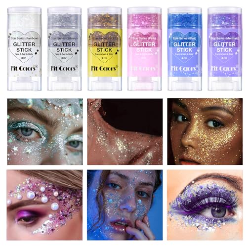 Waterproof Body Glitter Stick - Purple Shimmer Face & Hair Gel
