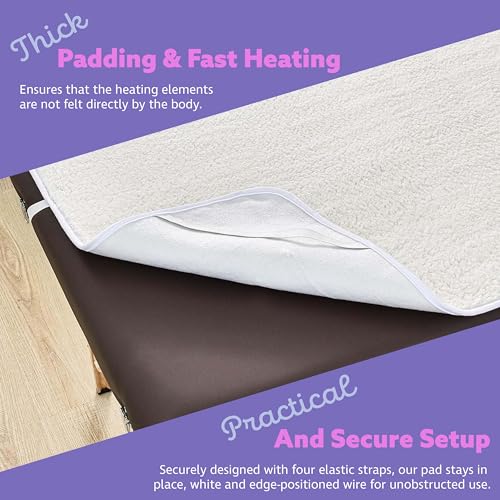 XOLLOZ Heated Massage Table Pad - 71" x 31" Sherpa Table Warmer