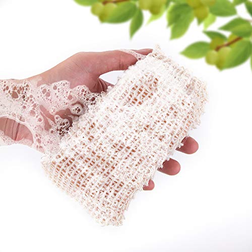 Yoseng 10 Pack Soap Exfoliating Bag Natural Soap Saver,Natural Fiber Soap Bags for Foaming and Drying The Soap, Organic Soap Bag With Pouch Holder for Shower Bath