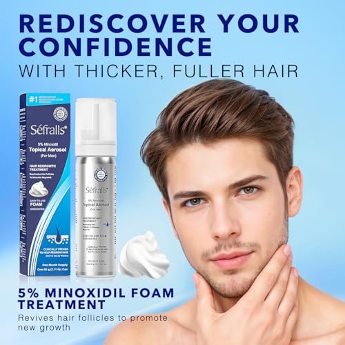 Sefralls 5% Minoxidil Foam for Men's Hair Regrowth - 3-Month Supply