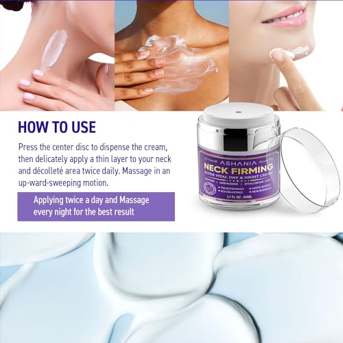 Neck Firming Cream : Skin Tightening Cream Moisturizer Face and Neck Lift Tightening with Hyaluronic Acid & Peptide & Adenosine Korean Skin Care & Advanced Formula 1.7 fl oz